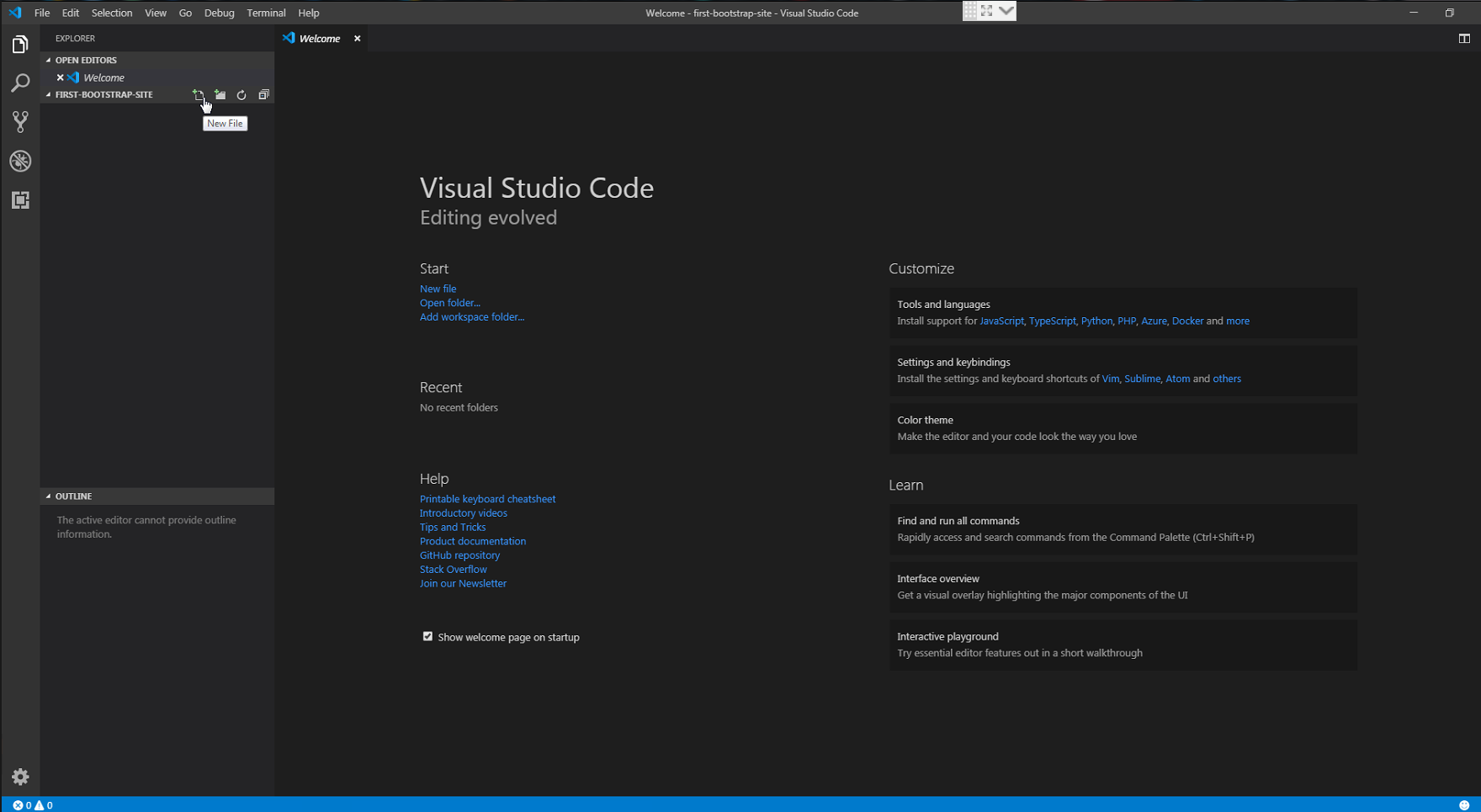 bootstrap 5 visual studio code