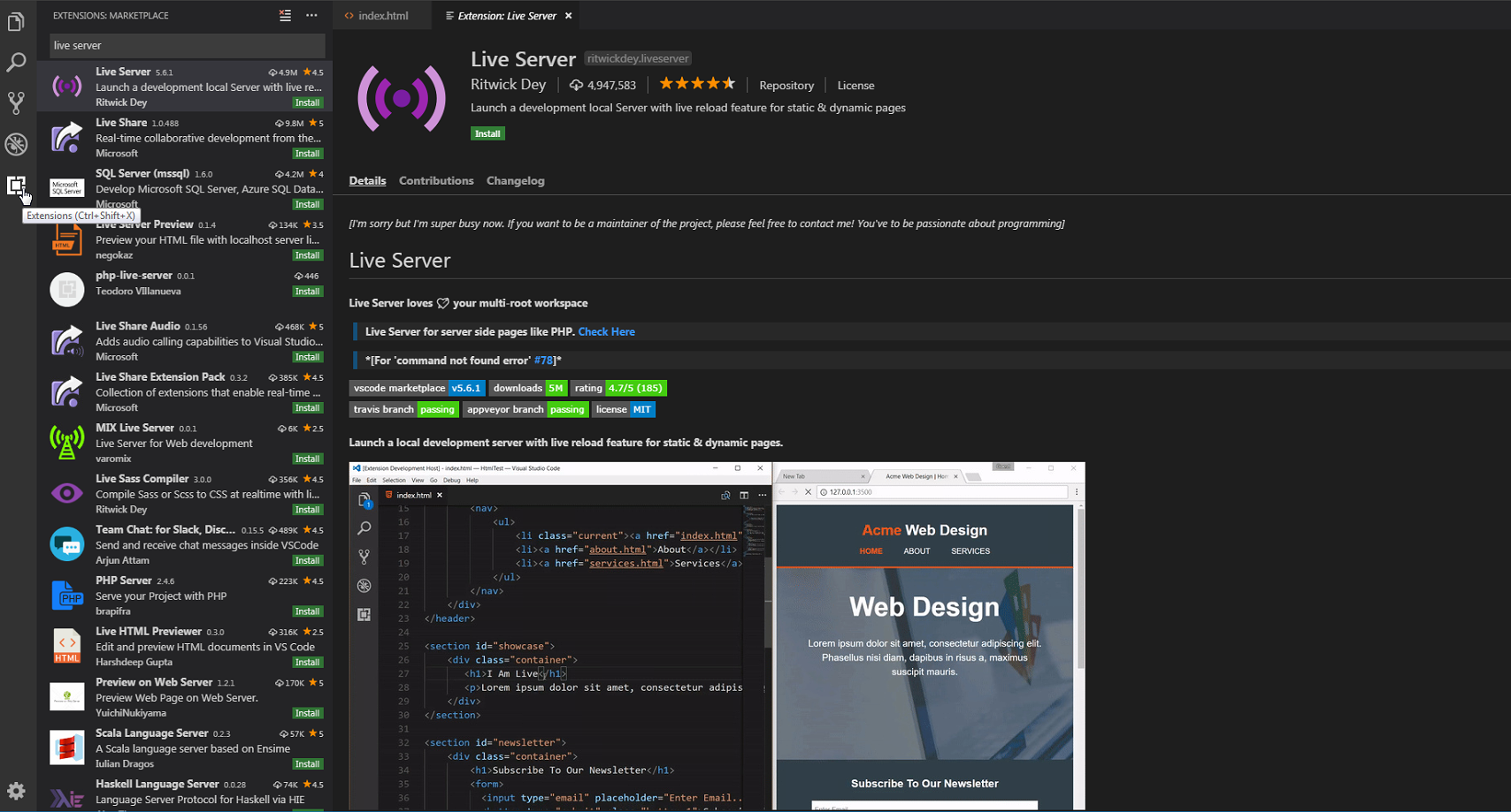 best bootstrap extension for visual studio code